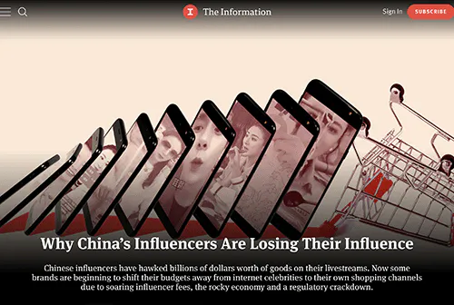 The Information: Why China’s Influencers Are Losing Their Influence